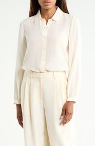 FRAME Prim Silk Button-Up Shirt