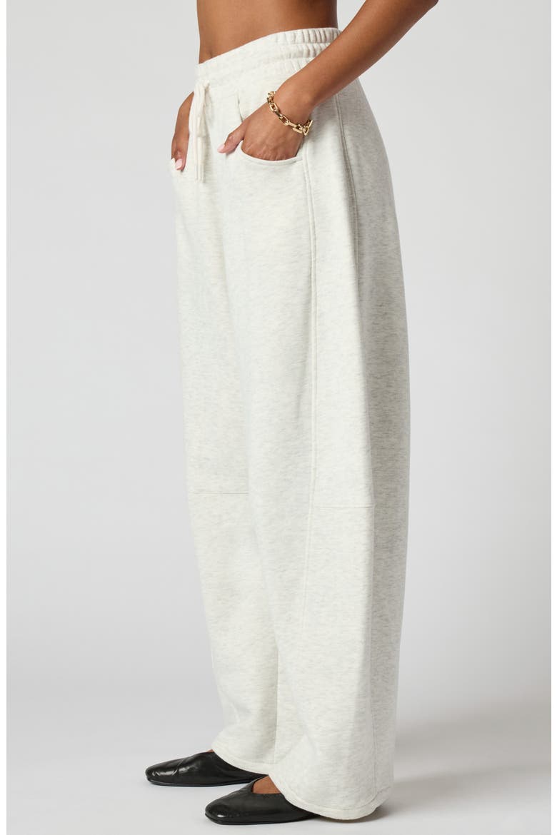 Barrel Leg Sweatpants, Alternate, color, HEATHER ICE