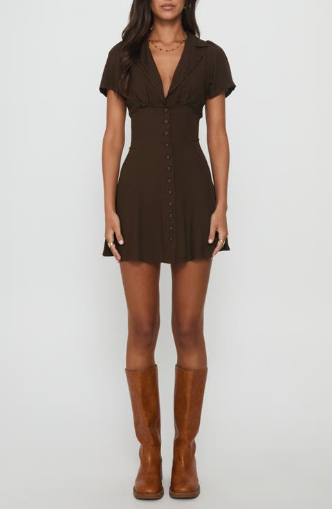 Pique Mini Shirtdress