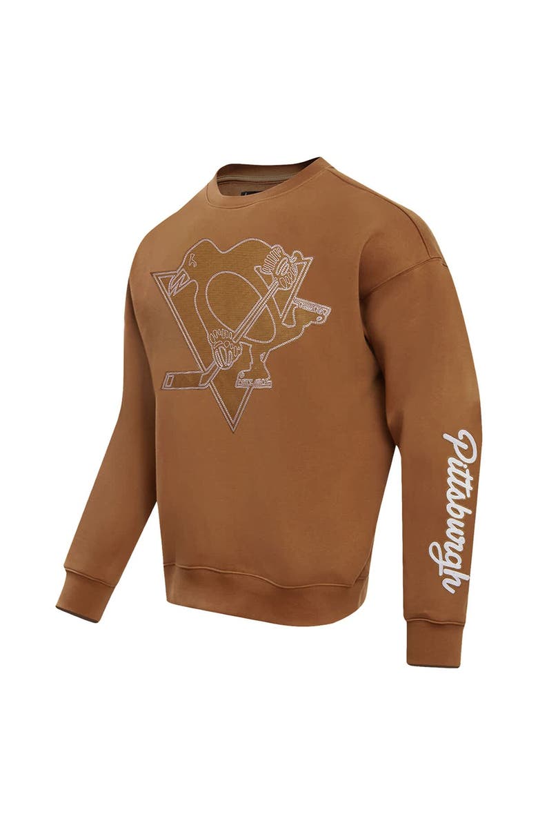 PRO STANDARD Men's Pro Standard Brown Pittsburgh Penguins Paint the City Pullover Sweatshirt, Alternate, color, Brown