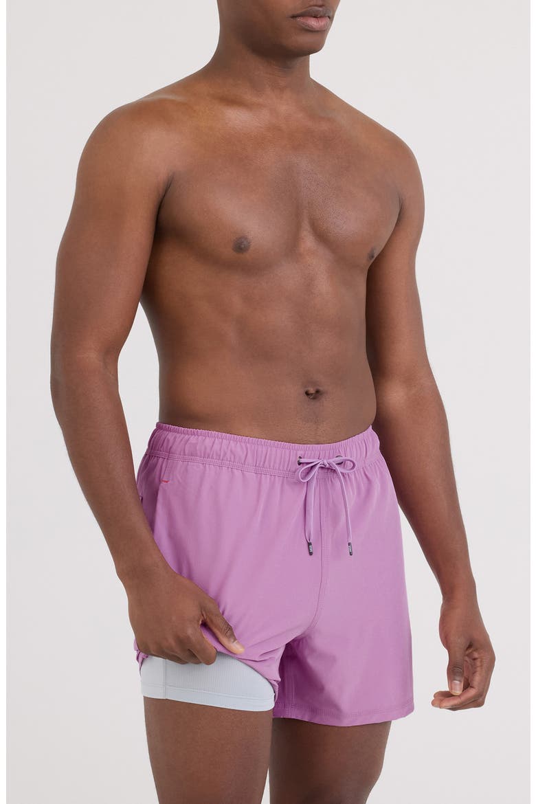 Oh Buoy 2N1 5-Inch Volley Swim Trunks, Alternate, color, DUSTY LAVENDER