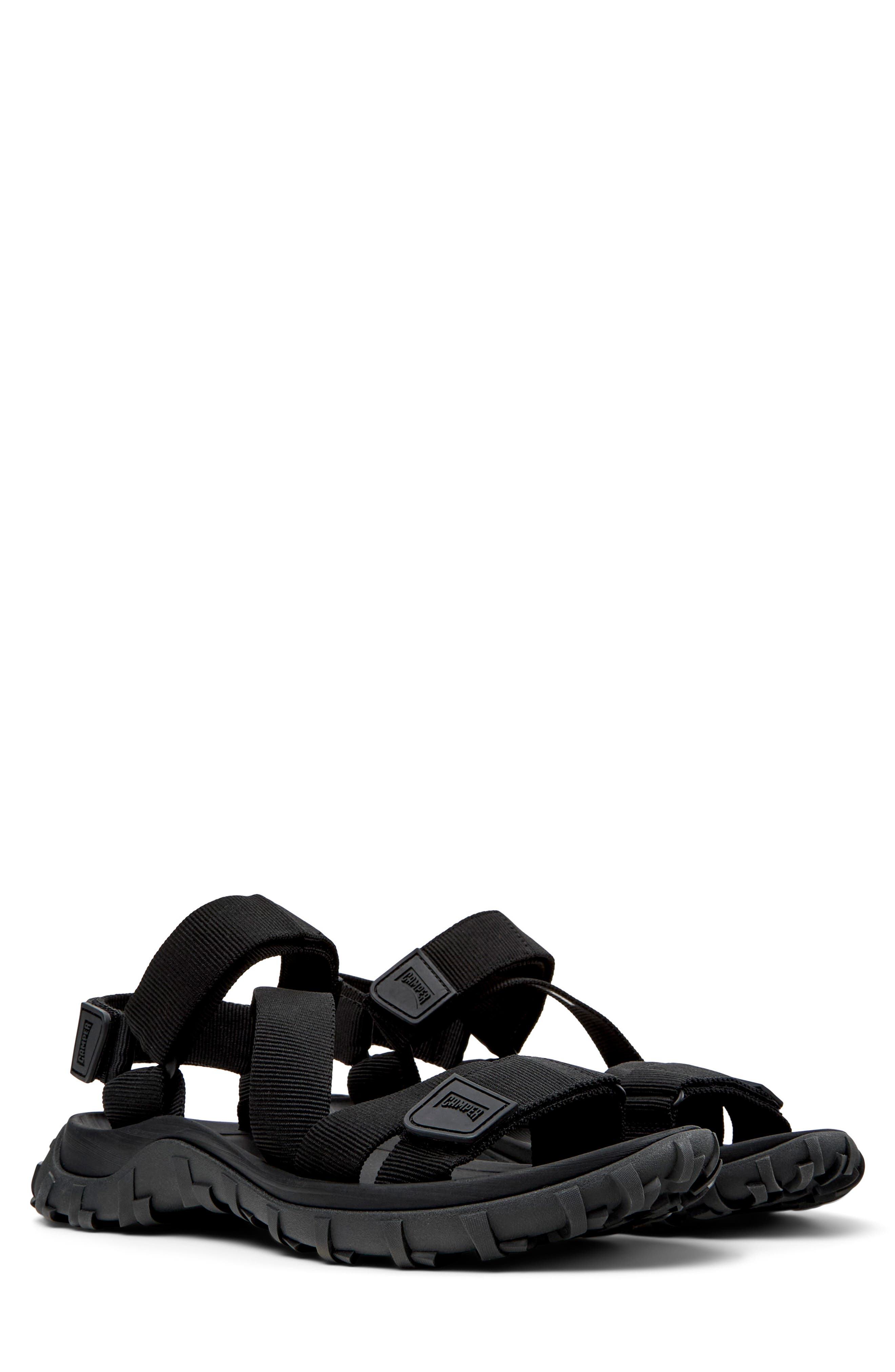 Camper Drift Trail Sandal, Main, color, Black