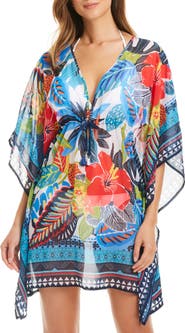 BLEU by Rod Beattie Floral Cover-Up Caftan