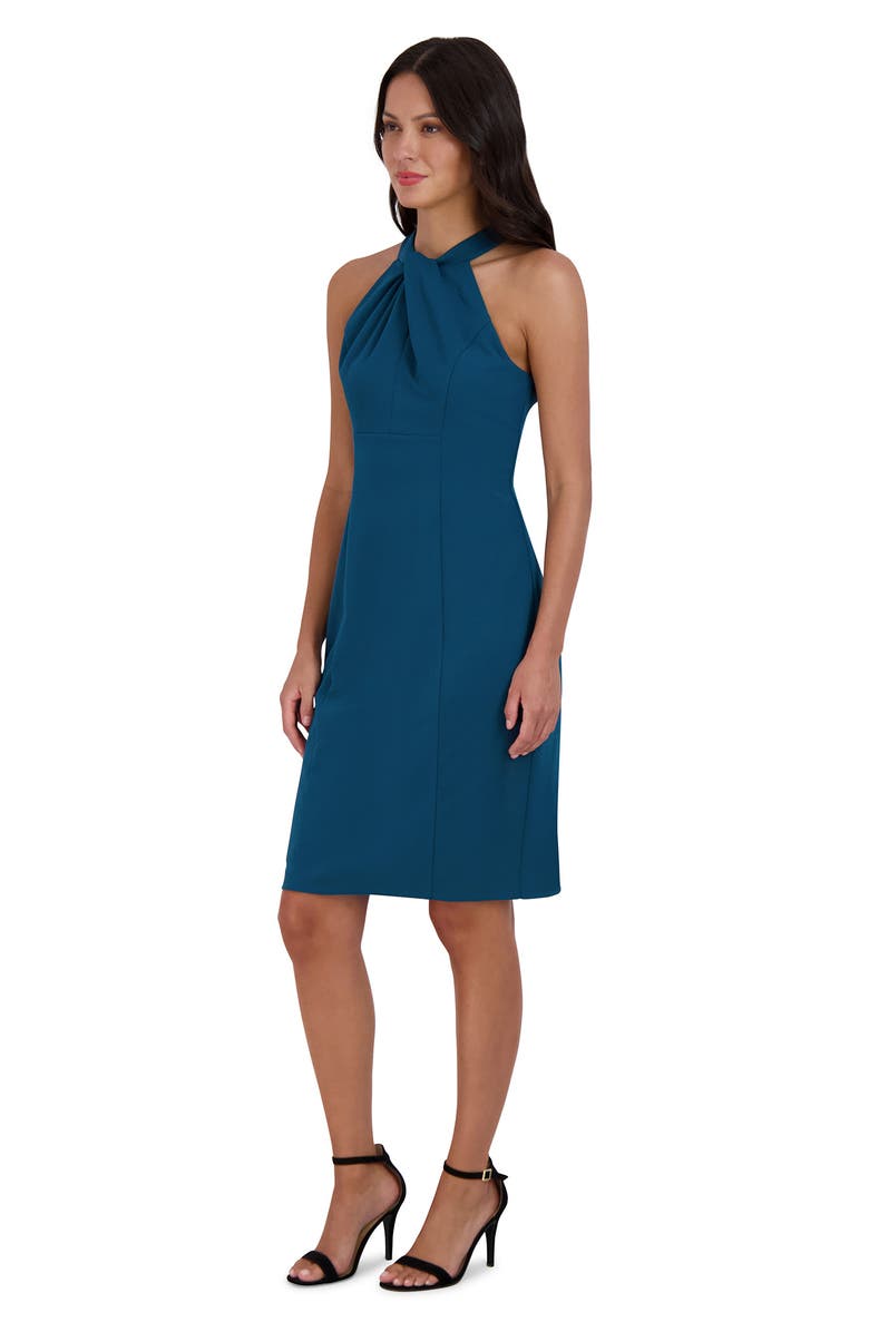 Julia Jordan Twist Neck Sheath Dress, Alternate, color, Blue/ Jade