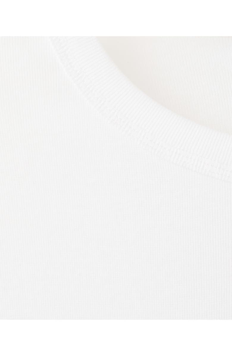 MANGO Long Sleeve Cotton Rib T-Shirt, Alternate, color, White