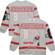 Mitchell & Ness Men's Mitchell & Ness Heather Gray Georgia Bulldogs All Over Print Sweatshirt