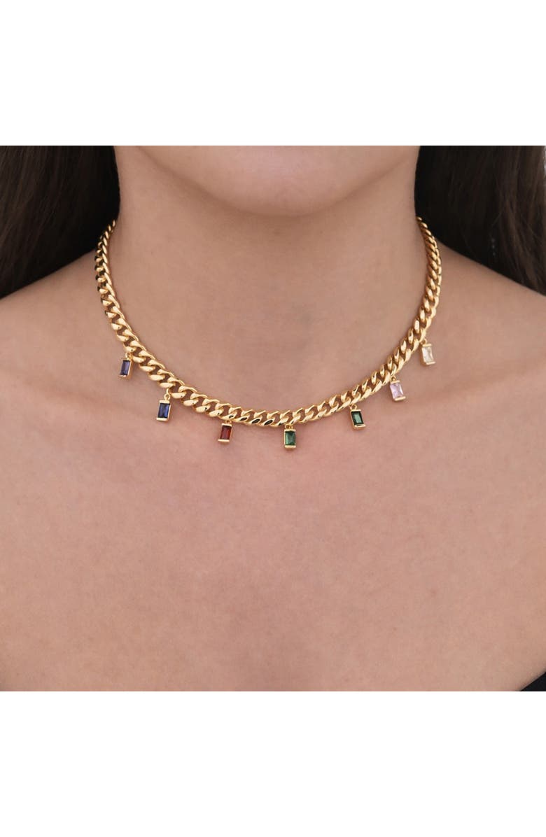 EYE CANDY LOS ANGELES Noelle Charm Necklace, Alternate, color, Gold