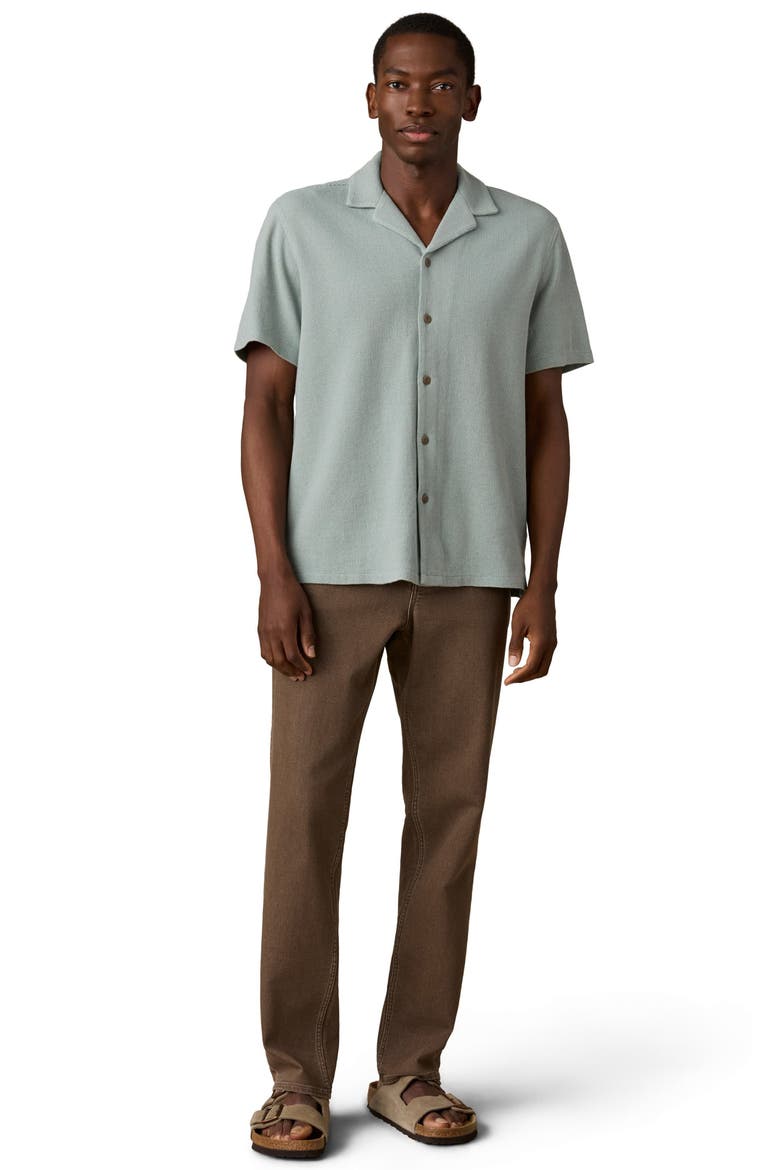 Oasis Organic Cotton Blend Camp Shirt, Alternate, color, TEAL CANAL