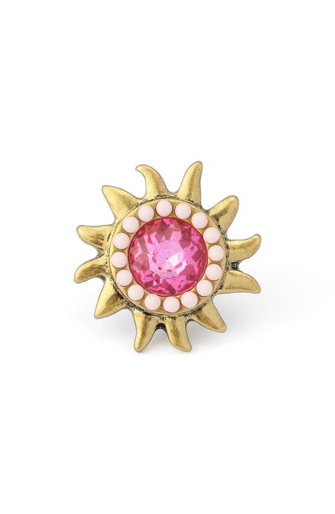 Pavé Stone Sun Cocktail Ring