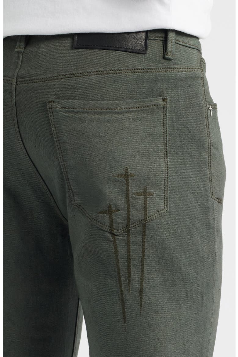 Bryant Mid Rise Skinny Jeans, Alternate, color, DUSTY OLIVE TRIPLE CROSS