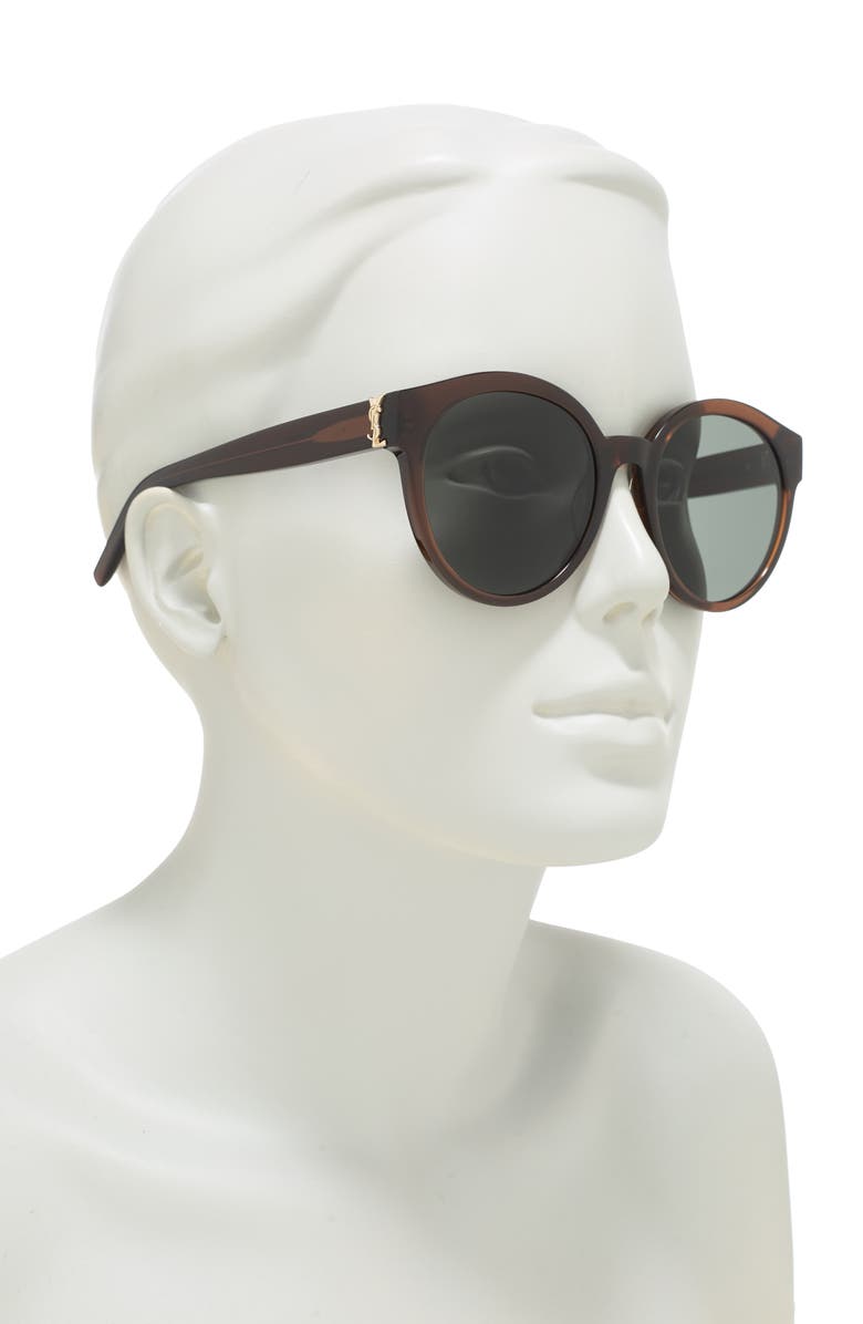 Saint Laurent 54mm Round Sunglasses, Alternate, color,