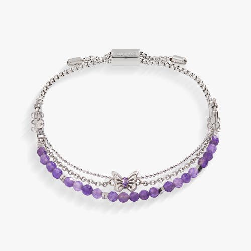 Alex And Ani Butterfly Stranded Bracelet Set In Silver