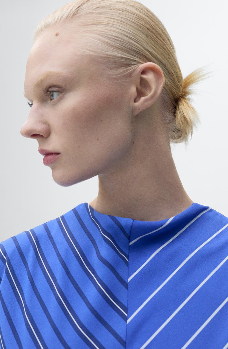 MANGO Chevron Stripe A-Line Dress, Alternate, color,