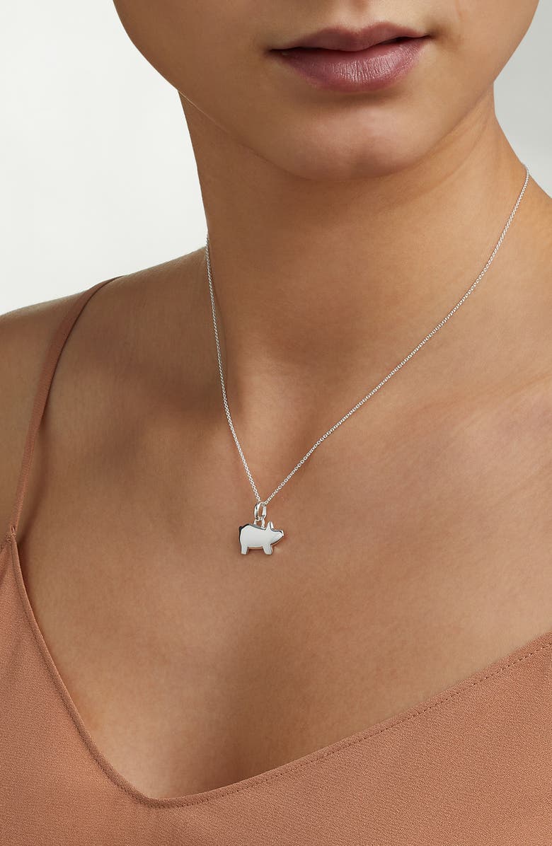 Monica Vinader Chinese Zodiac Bessie the Pig Pendant Charm, Alternate, color,