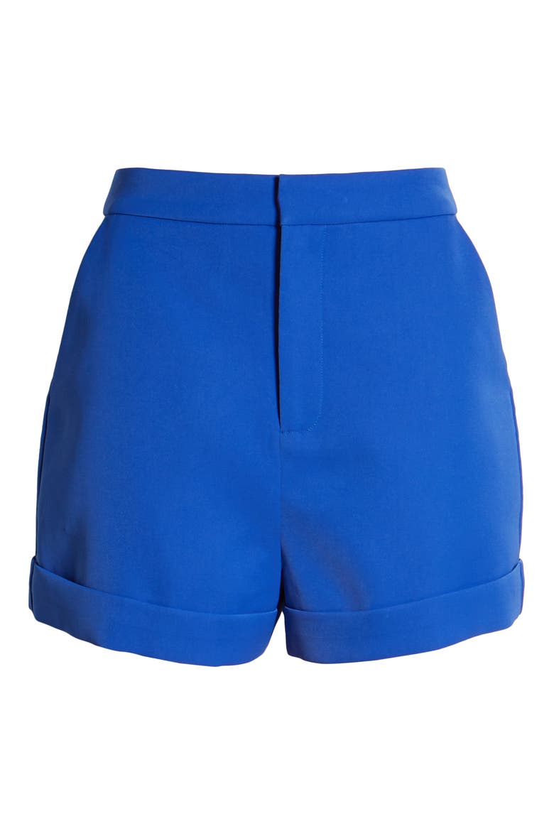 High Waist Tailored Shorts, Alternate, color, COBALT BLUE