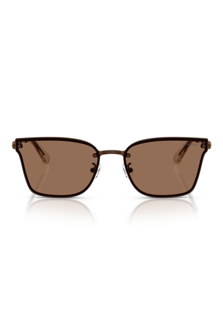 62mm Irregular Sunglasses, Main, color, BROWN/ DARK BROWN