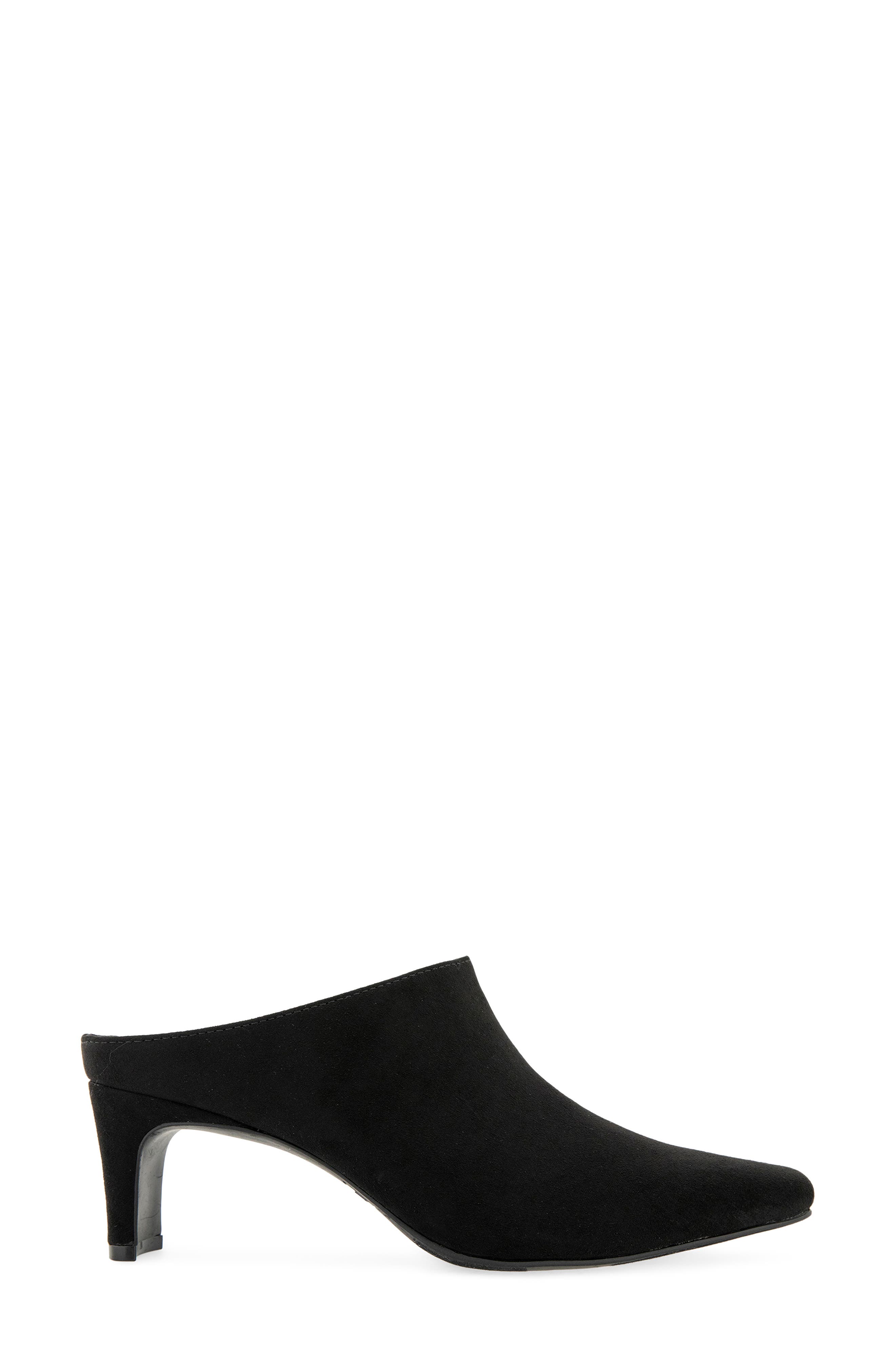 Archer Faux Leather Mule, Alternate, color, BLACK FAUX SUEDE