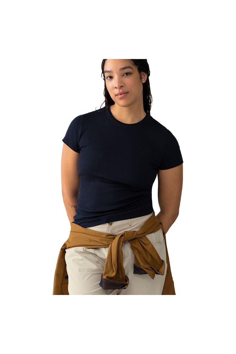 Ribbed Merino T-Shirt - Women's, Alternate, color, Woad