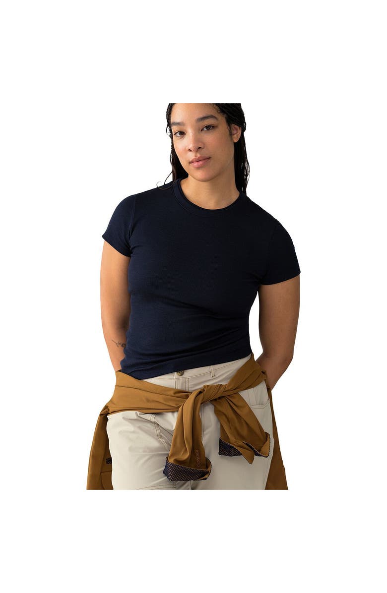 Hikerkind Ribbed Merino T-Shirt - Women's, Alternate, color, Woad