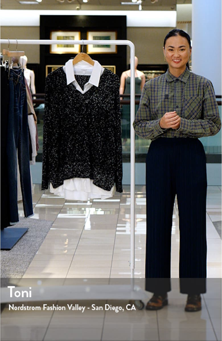 Point Collar Mixed Media Sweater, sales video thumbnail