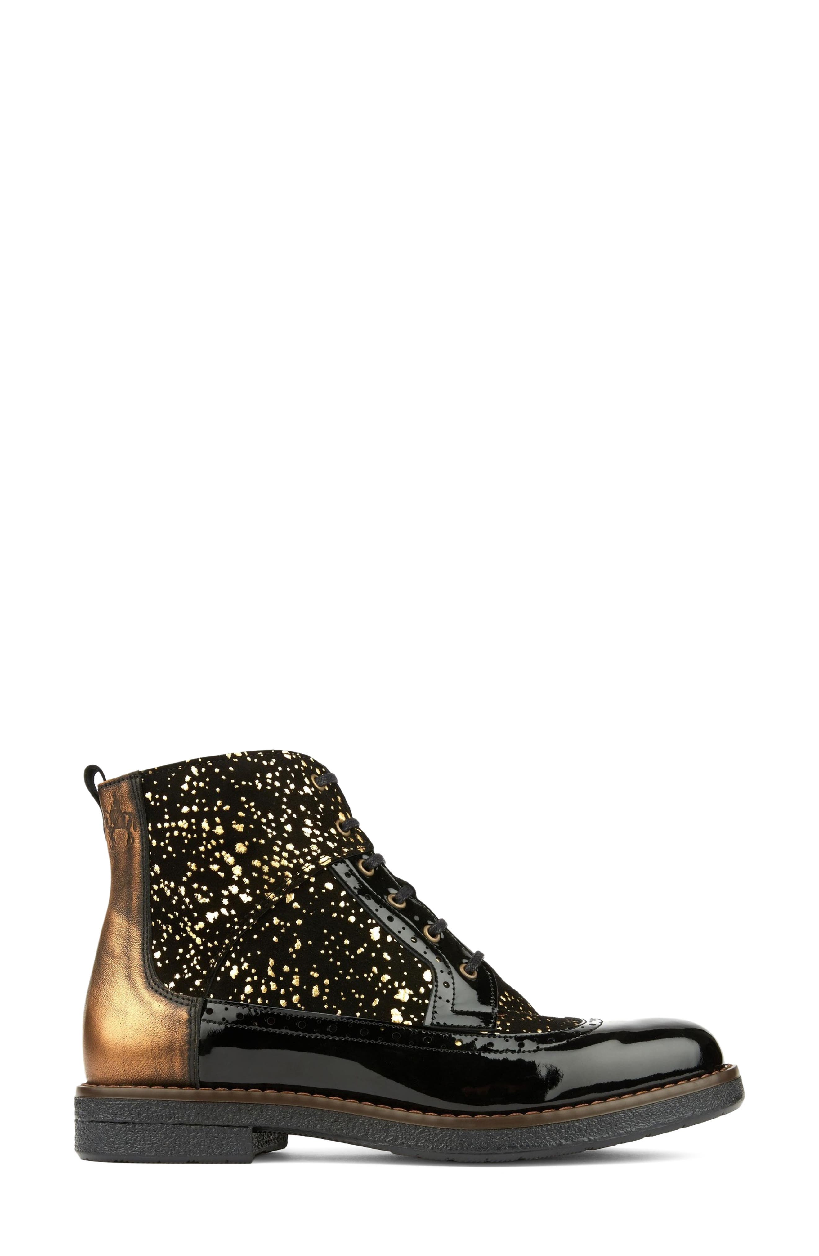 Hatter Boot, Alternate, color, BLACK/ GOLD