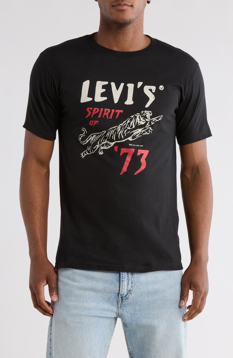 Levi's<sup>®</sup> Relaxed Fit Logo Graphic T-Shirt, Main, color, Tiger Spirit Black