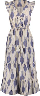 Mer St. Barth Giselle Women's Maxi Dress La Creme Ikat