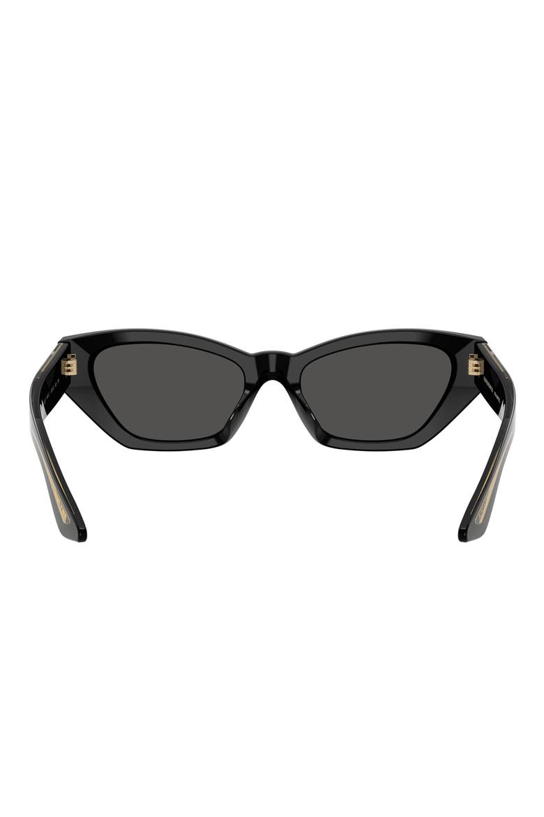 53mm Khaite Cat Eye Sunglasses, Alternate, color, BLACK / GREY