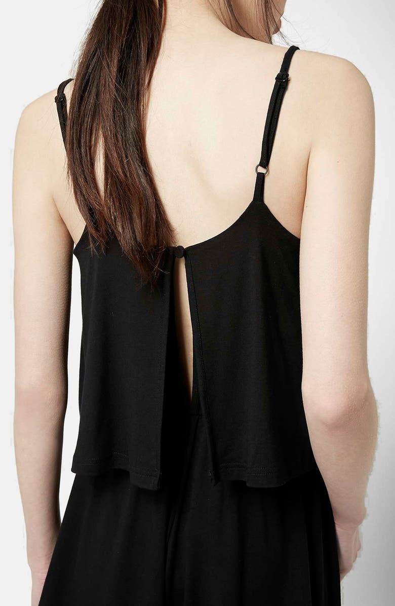 Topshop Overlay Jersey Romper, Alternate, color, 