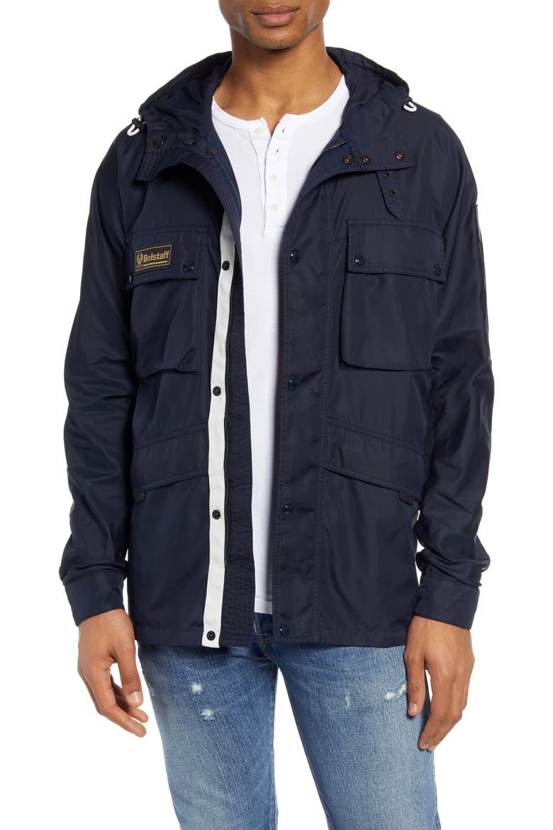 Dual Hooded Parka, Main, color, DARK INK
