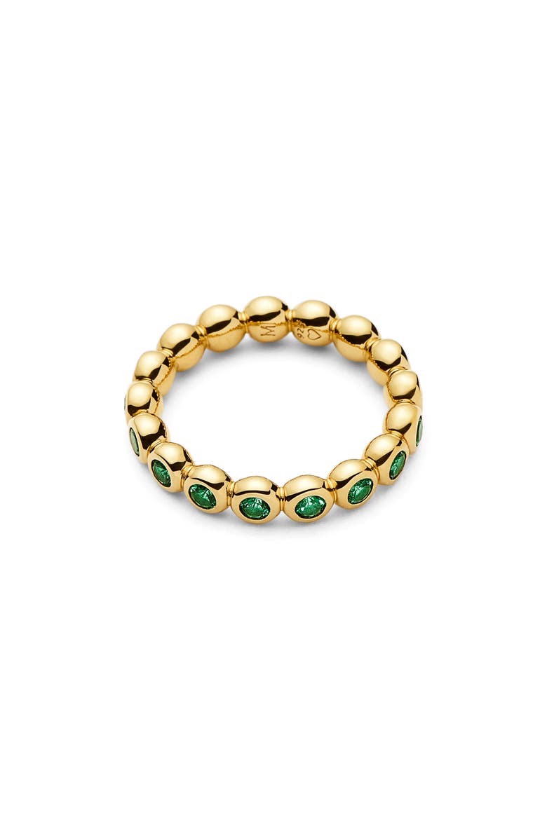 Tennis Stacking Ring, Alternate, color, GOLD/GREEN