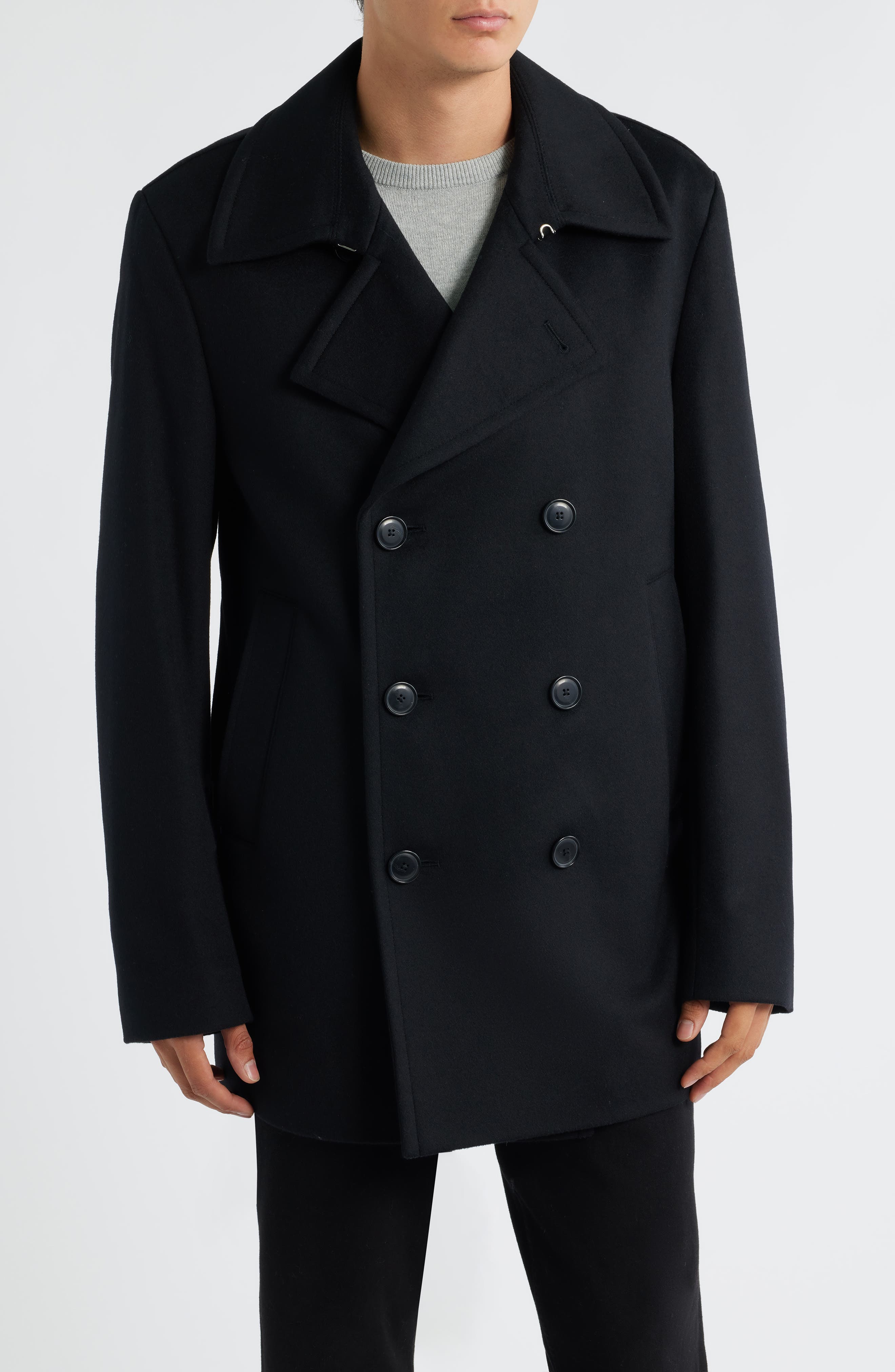 BOSS Hyde Wool & Cashmere Peacoat