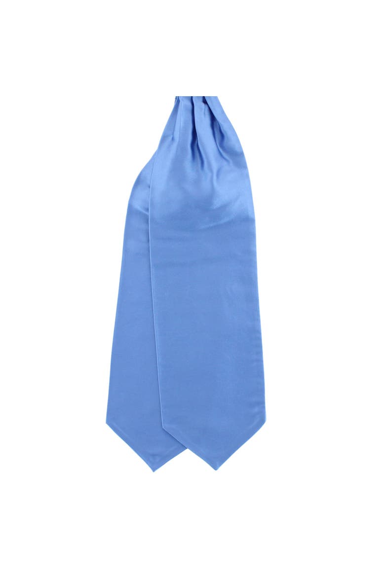 Grant Solid Colored Silk Ascot, Alternate, color, Light Blue