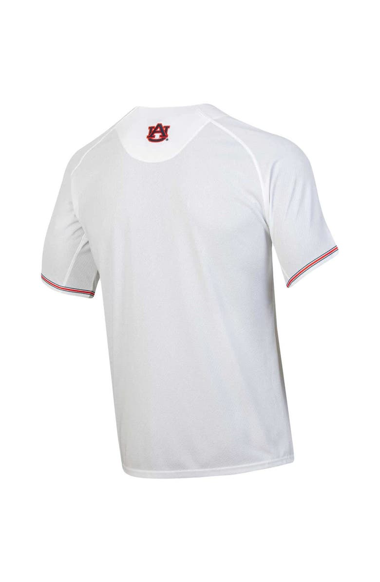 Under Armour Men's Under Armour White Auburn Tigers Softball Button-Up V-Neck Jersey, Alternate, color, White
