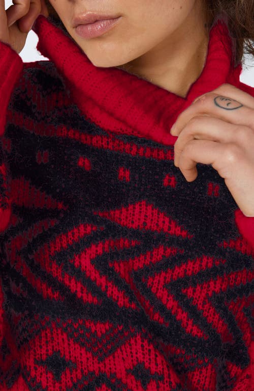 NOISY MAY NOISY MAY SHARE FAIR ISLE TURTLENECK SWEATER 