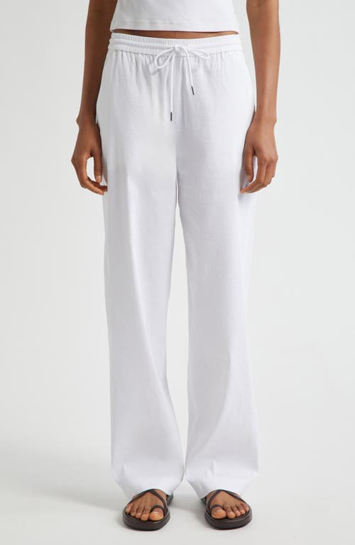 Theory Linen Blend Drawstring Pants