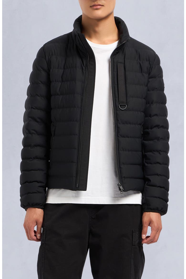 Laki Water Repellent Quilted Down Jacket, Main, color, BLACK