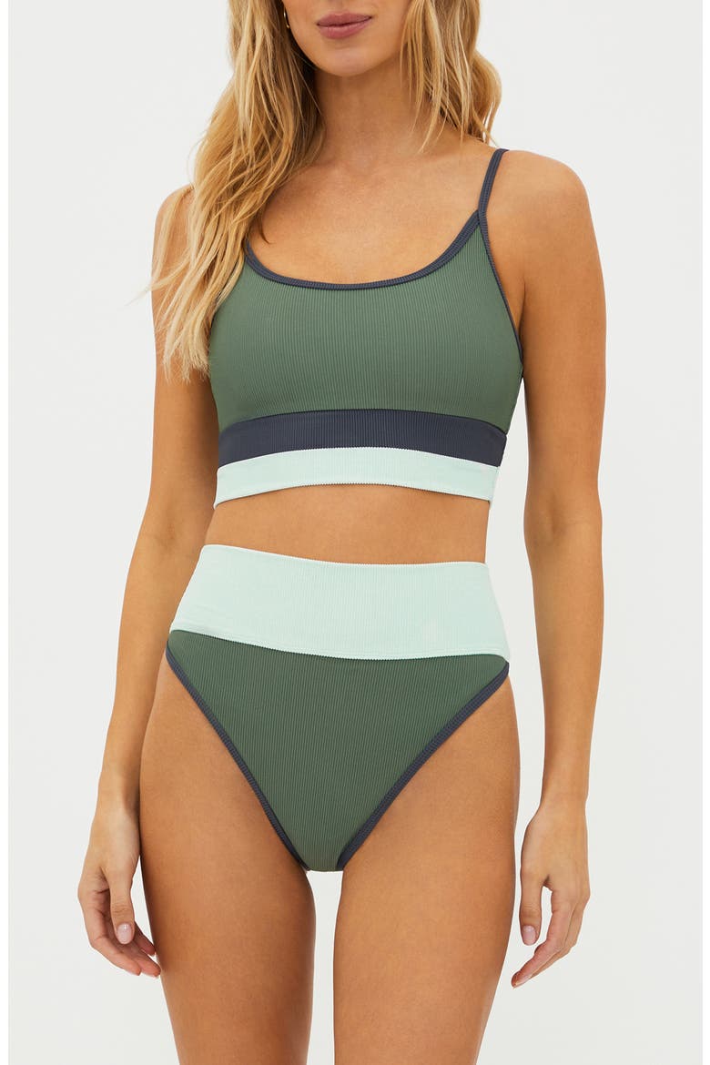 Eva Rib Colorblock Bikini Top, Alternate, color, PALM PARADISE COLORBLOCK