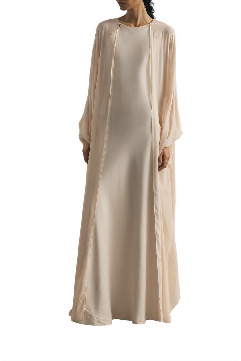 Flora Maxi Dress & Wrap Set, Main, color, CREAM