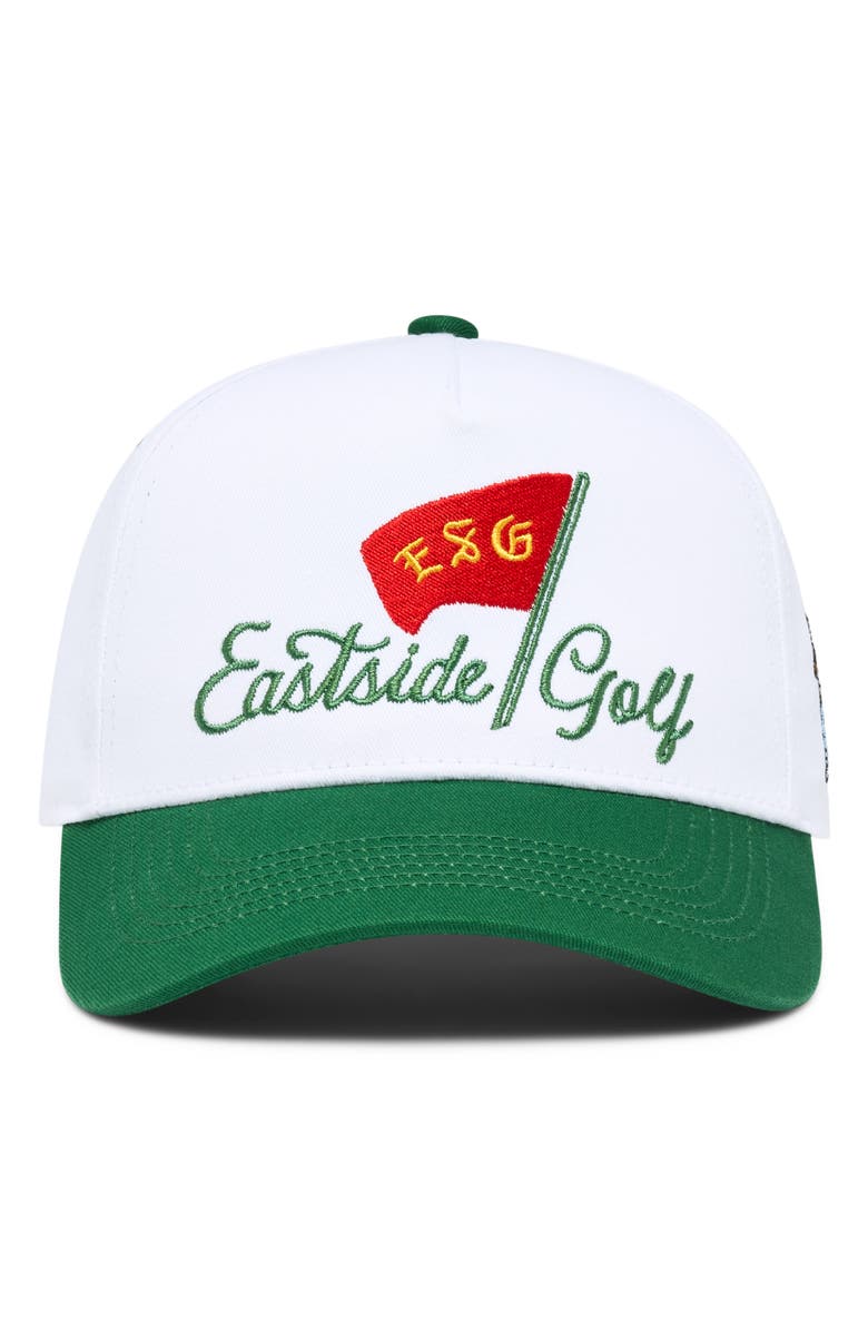 Eastside Golf Pin High Snapback Baseball Cap, Alternate, color, White/ Verde