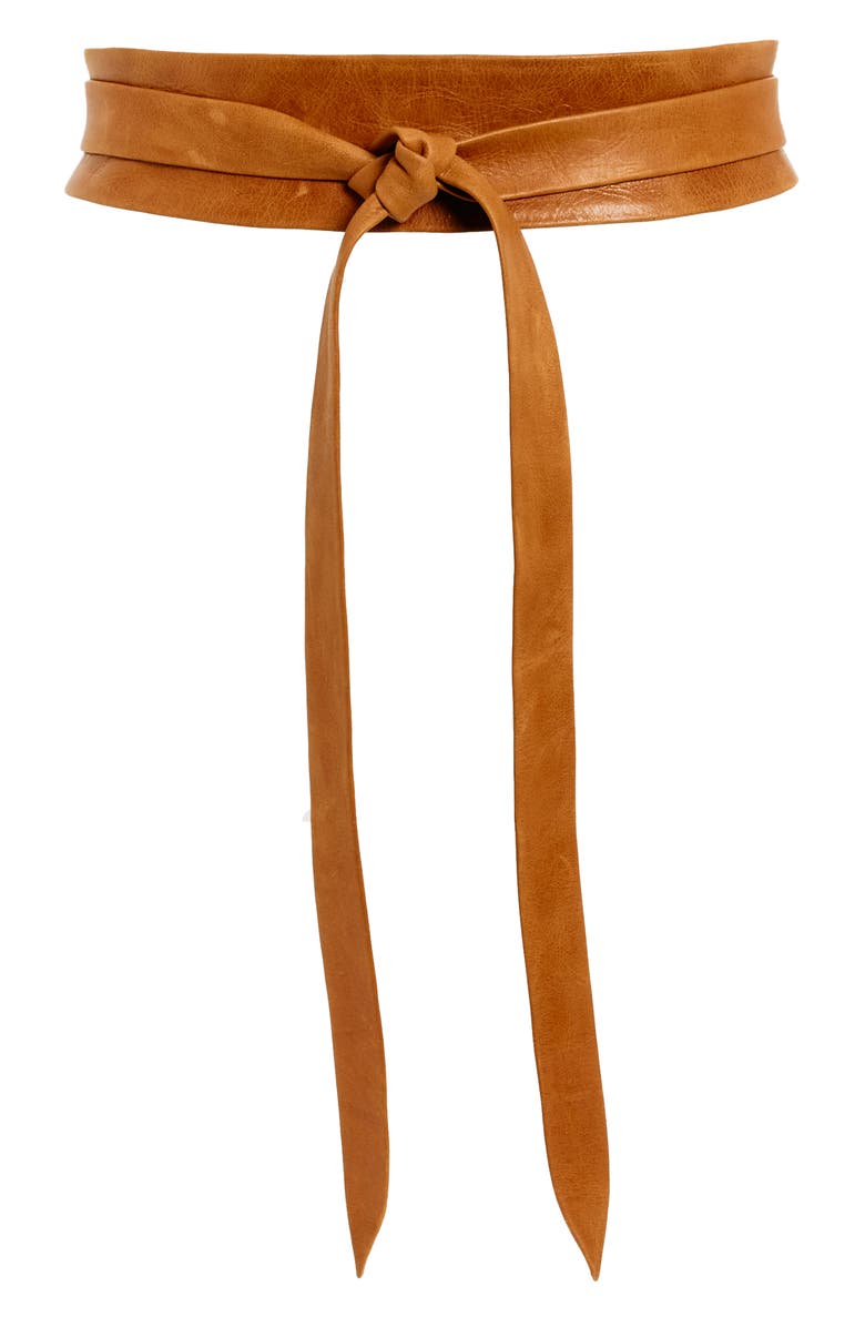 Ada Midi Leather Wrap Belt, Main, color,