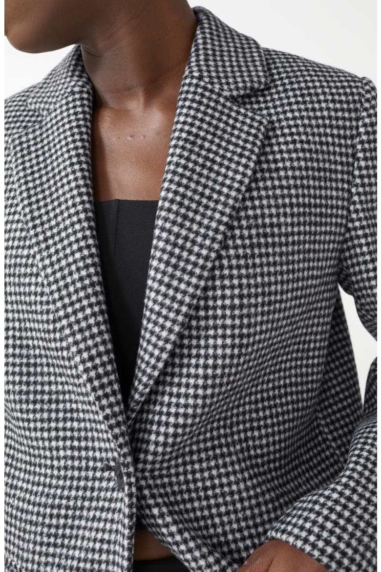 Oversize Houndstooth Wool Blend Tweed Blazer, Alternate, color, PEPITA CHECK