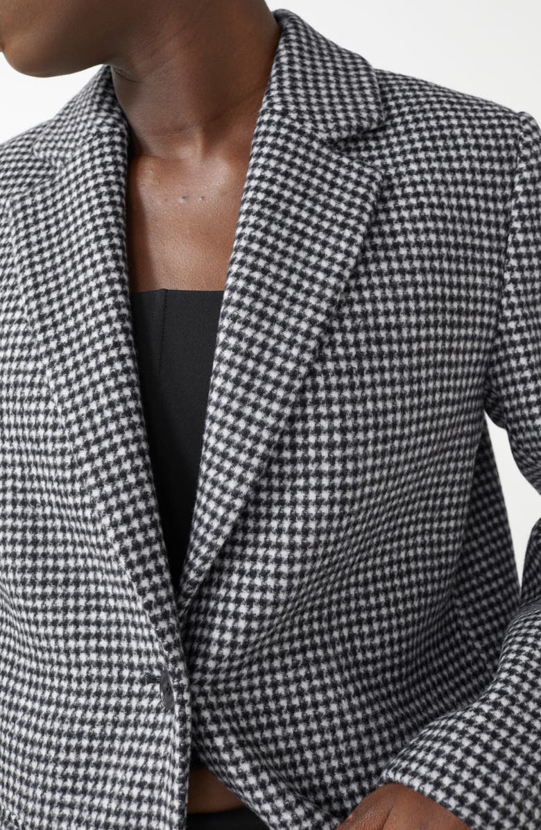 & Other Stories Oversize Houndstooth Wool Blend Tweed Blazer, Alternate, color,