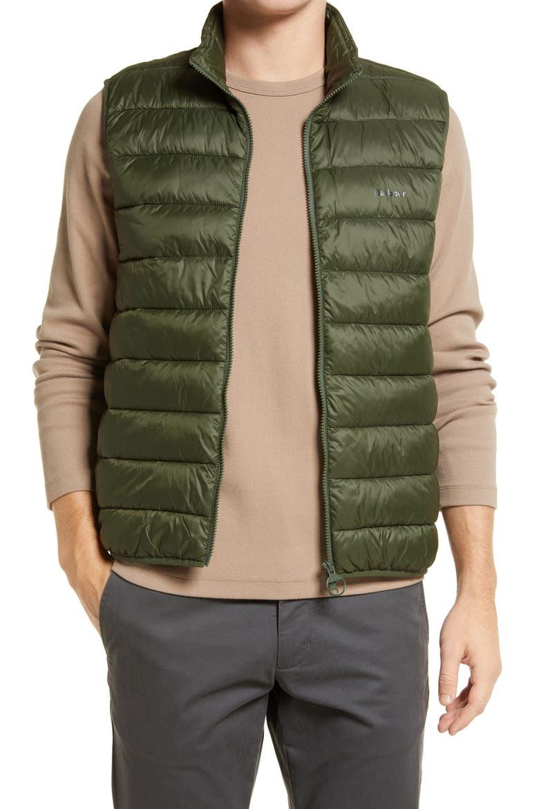 Bretby Quilted Vest, Main, color, OLIVE