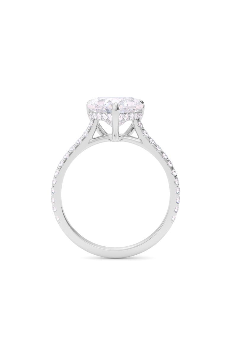 Everyday By HauteCarat 18K White Gold Heart Shaped Lab Created Diamond Engagement Ring, Alternate, color, 
