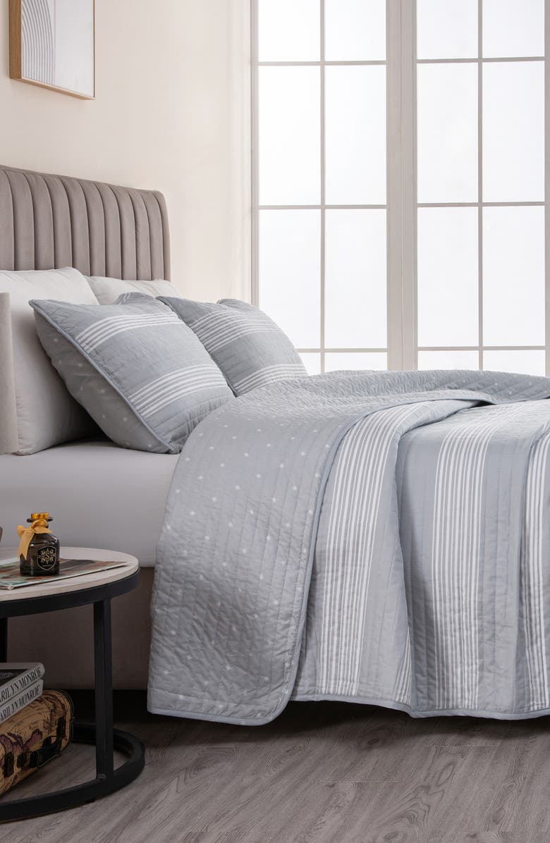 Woven & Weft Stripe Quilt & Sham Set, Alternate, color, 