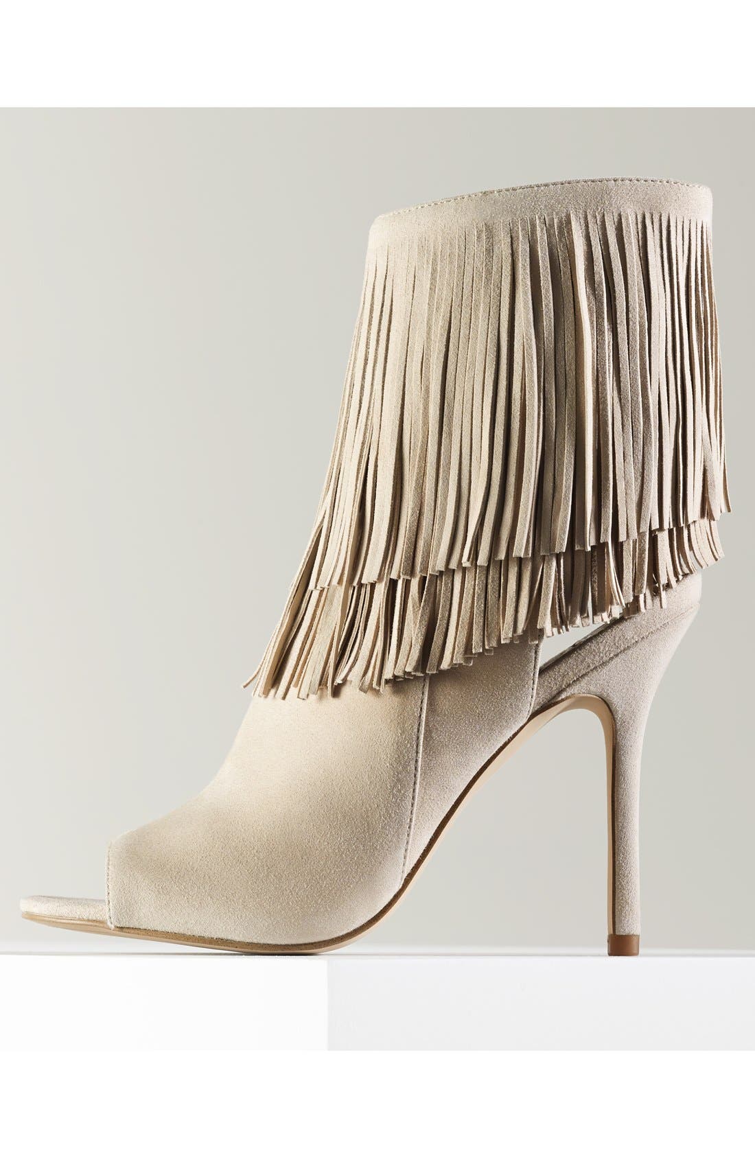 Sam Edelman 'Arizona' Fringe Open Toe Bootie, Alternate, color, 