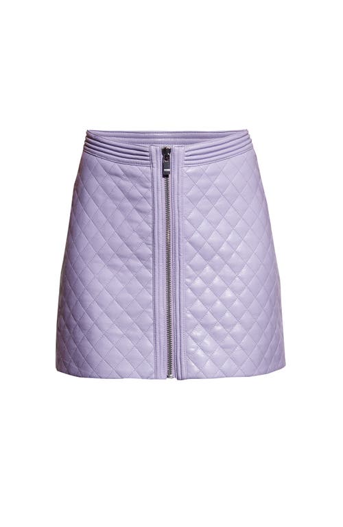 As By Df Nico Recycled Leather Skirt In Pastel Lilac