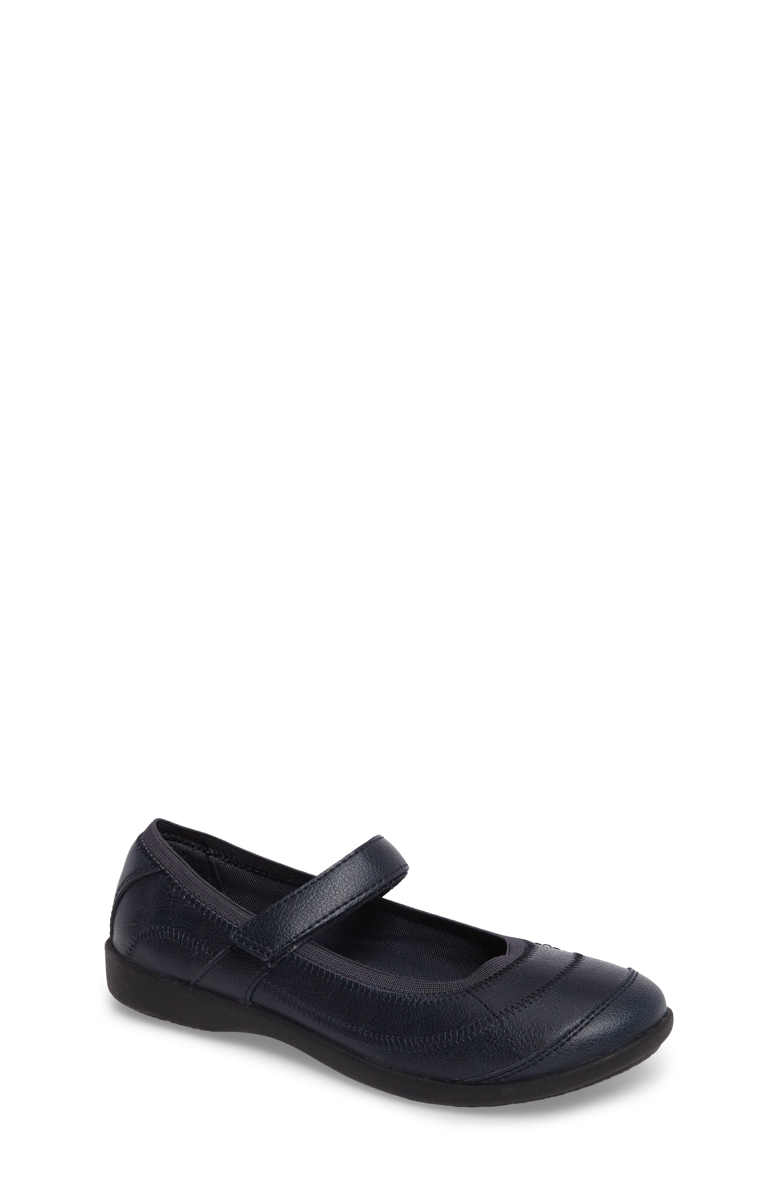 Reese Mary Jane Flat, Main, color, NAVY LEATHER