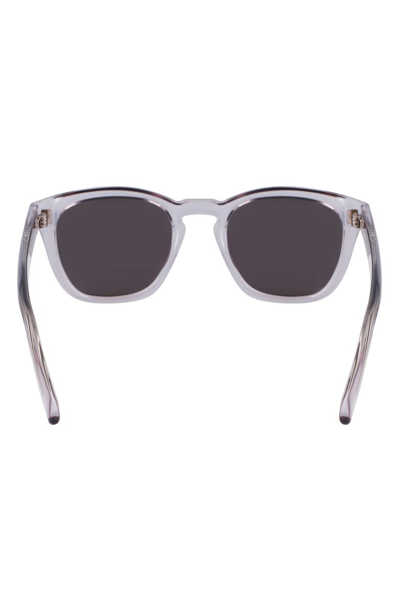 FERRAGAMO 50mm Modified Rectangular Sunglasses, Alternate, color, Transparent Grey